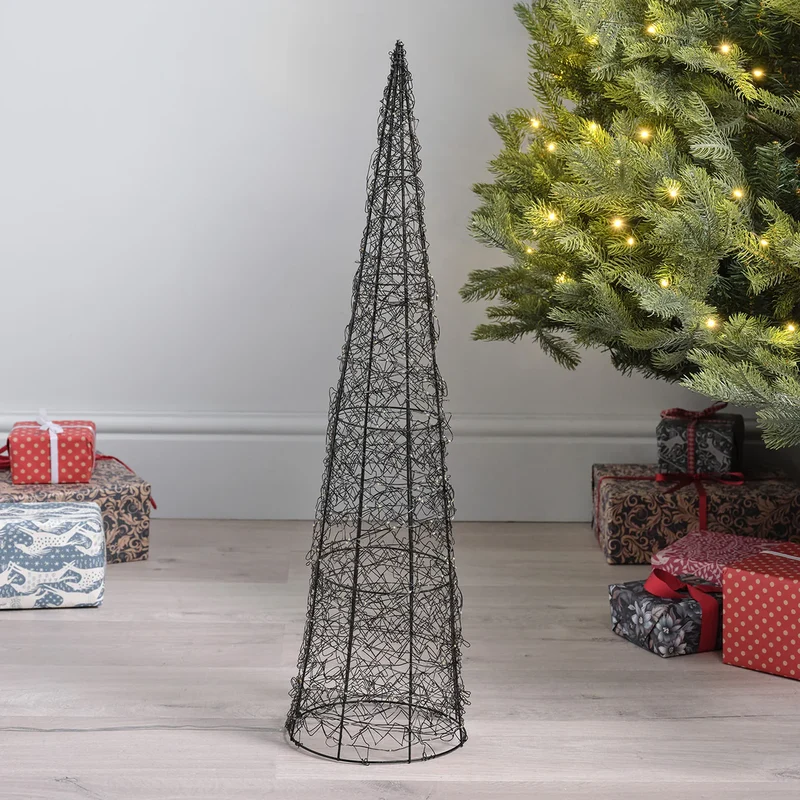 80cm LED-Weihnachtsbaum aus Draht