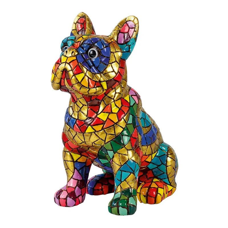 Dekorative Bulldogge in kunstvoller Mosaikoptik