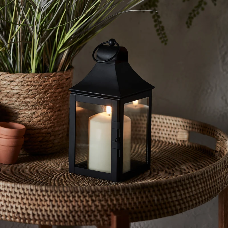 25cm Albury Gartenlaterne mit TruGlow® Outdoor Kerze mit Fernbedienung