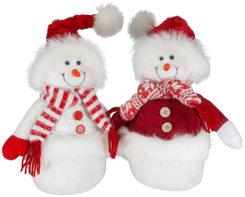 Schneemann 35cm stehend, Pärchen, 2 Stück