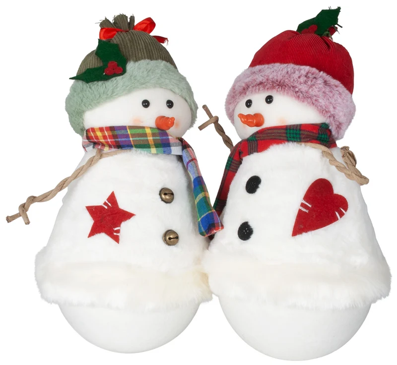 Schneemann 38cm stehend, Pärchen, 2 Stück