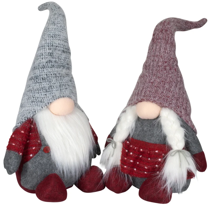 Wichtel 40cm sitzend, Pärchen, 2 Stück