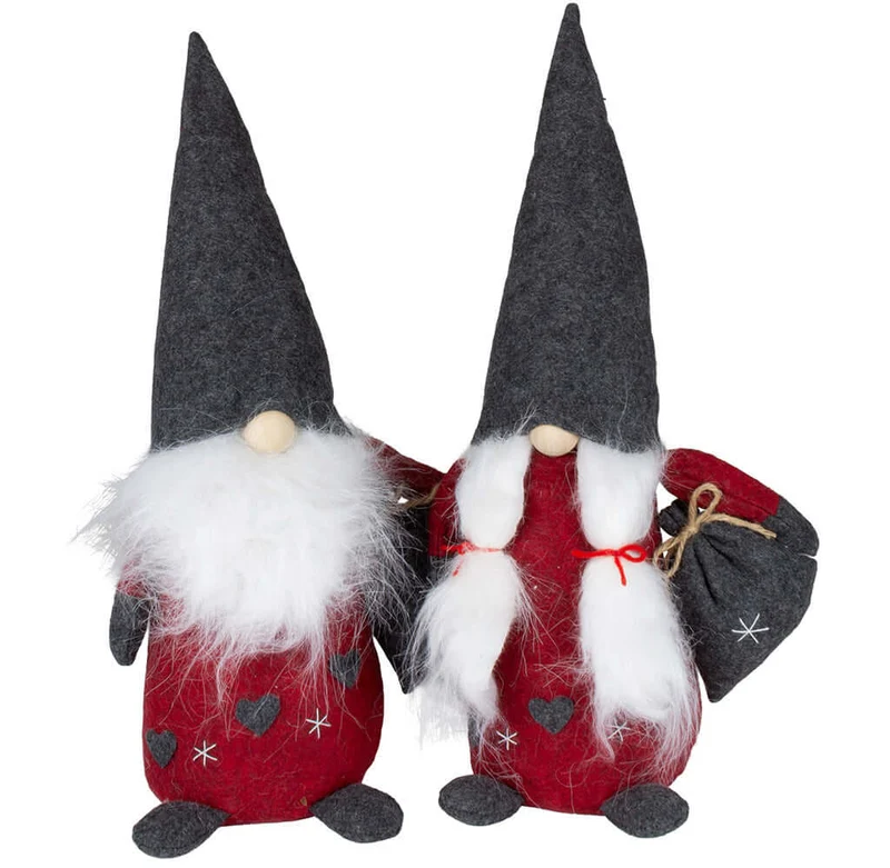 Wichtel 25cm (40cm) sitzend, Pärchen, 2 Stück
