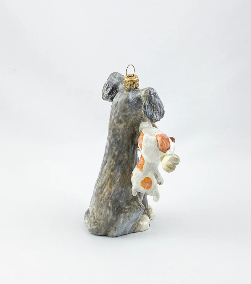 Wer bekommt den Knochen, zwei Hunde AtlasArt