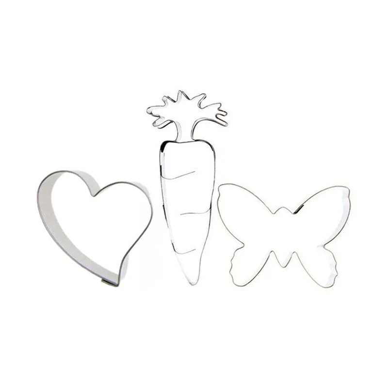 Ausstecherle – Herz, Möhre und Schmetterling