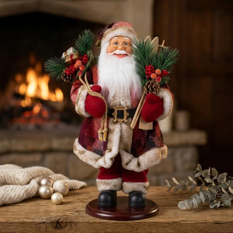 Weihnachtsmann 45cm Jacob auf Podest
