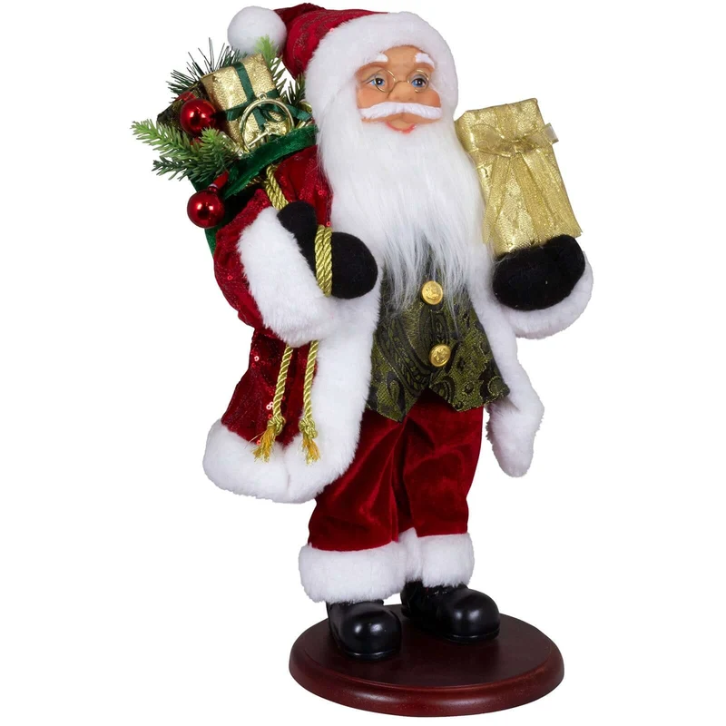 Weihnachtsmann 45cm Thoralf auf Podest