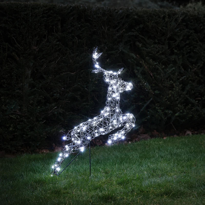 3er Set springende LED-Rentierfamilie M Harlow