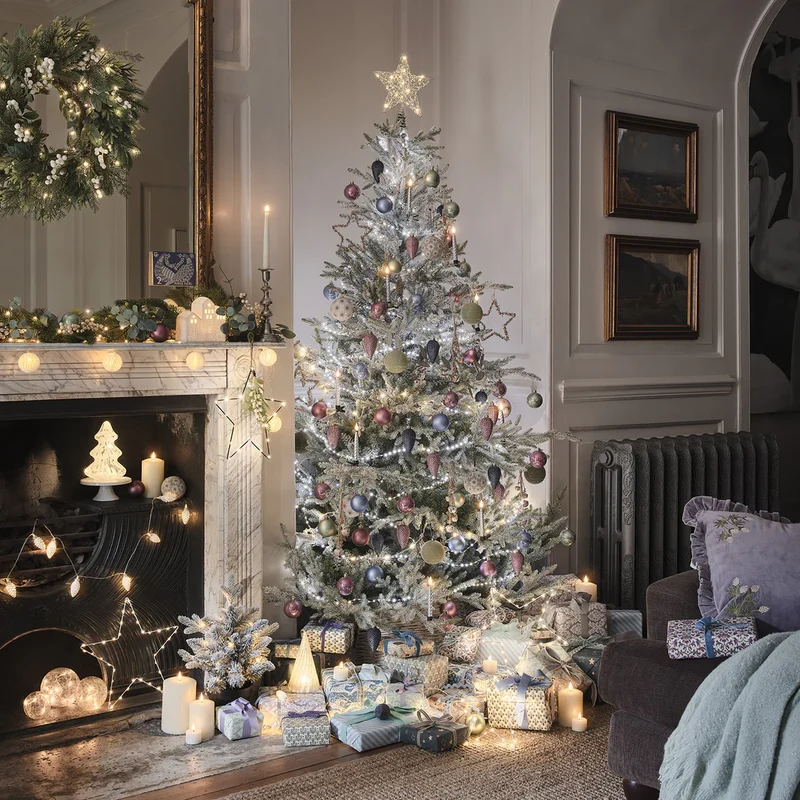 10er Set TruGlow® Weihnachtsbaumkerzen Silber