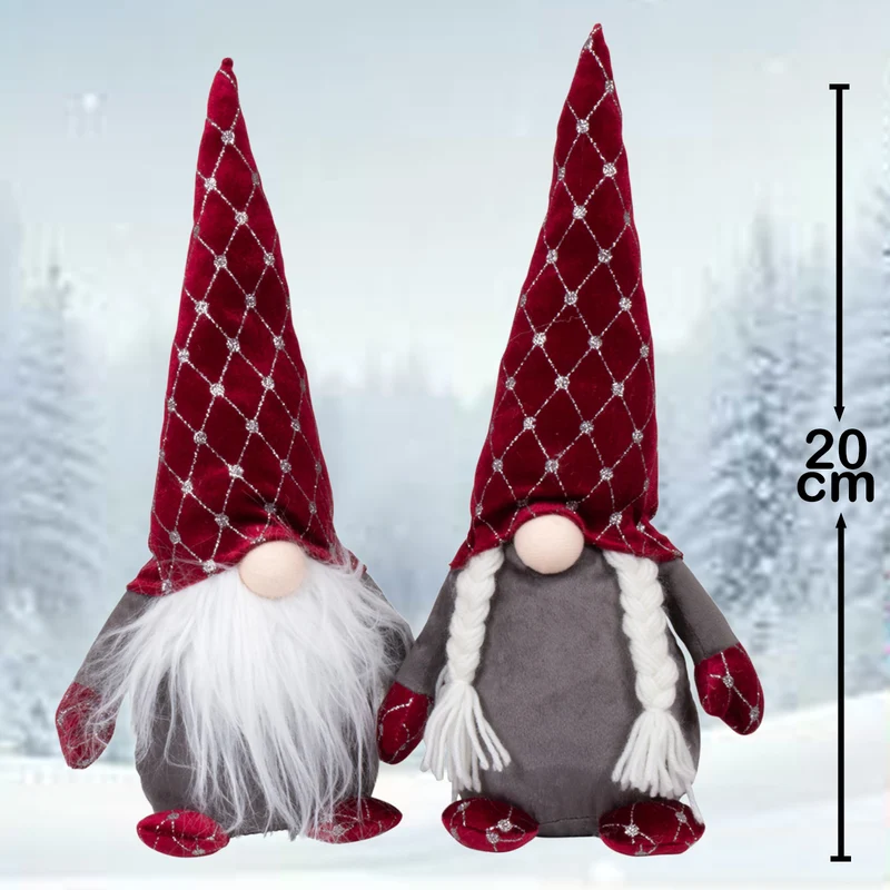 Wichtel 20cm (35cm) sitzend, Pärchen, 2 Stück
