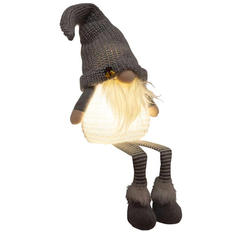 Wichtel mit LED 40cm (85cm) Kantenhocker, 2 Stück