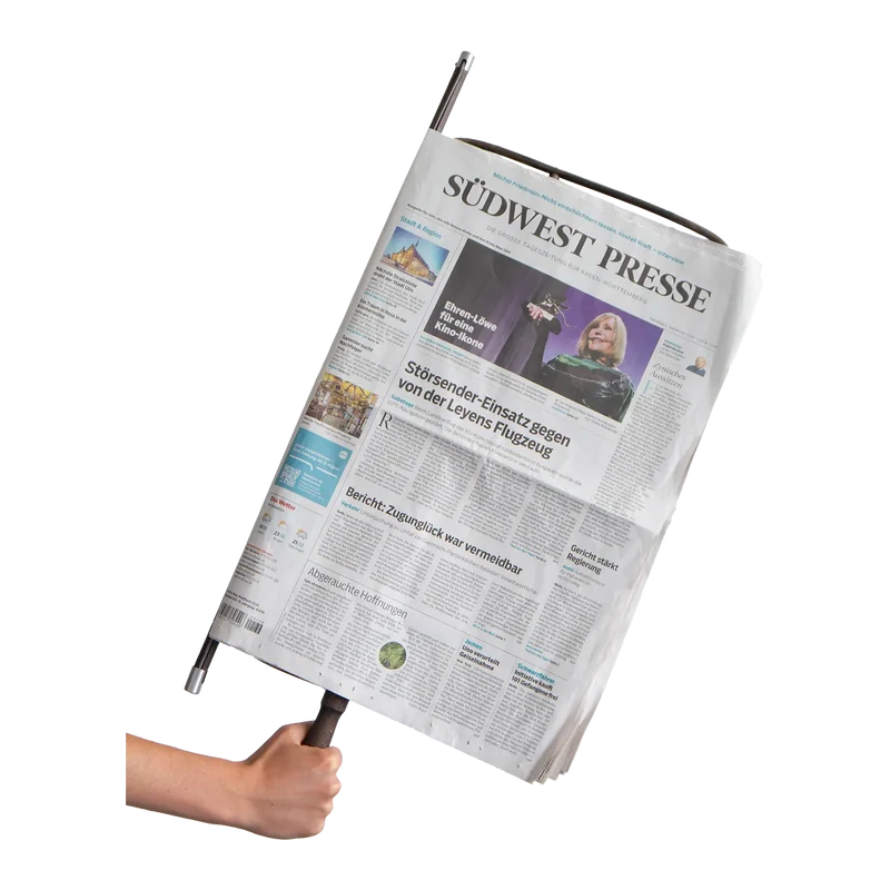 Zeitungshalter Weideholz