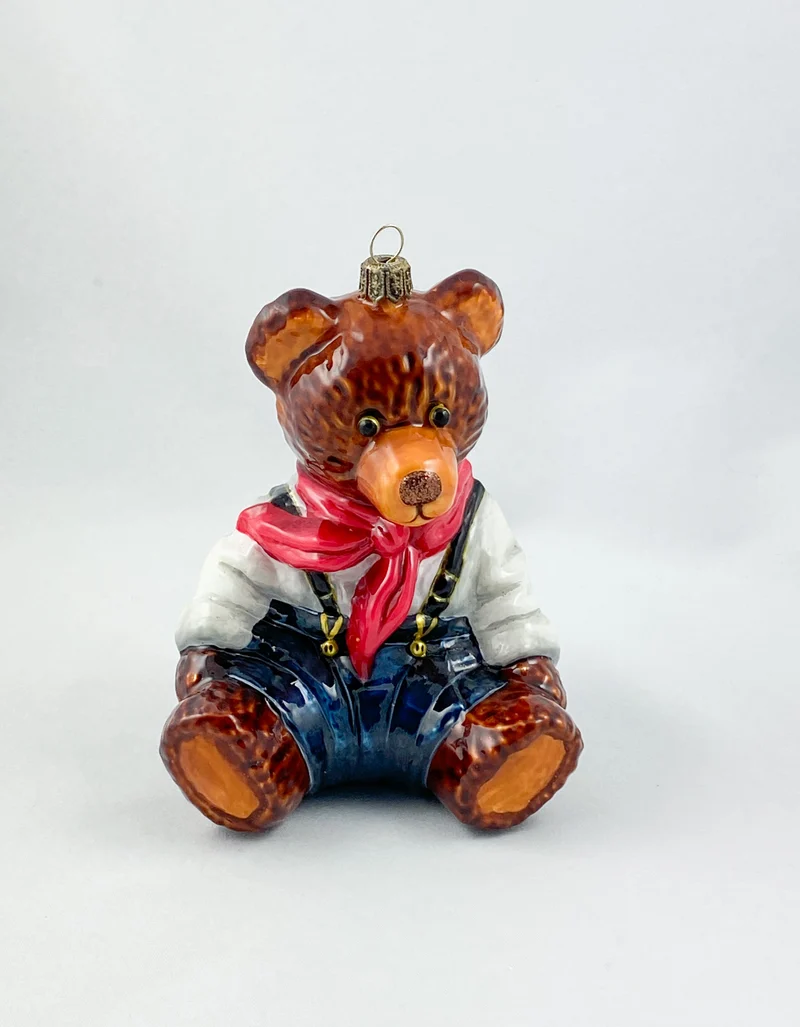 Teddybär in blauen Latzhosen AtlasArt