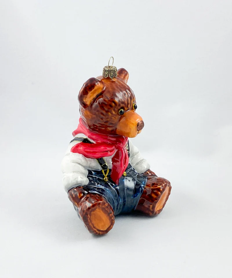 Teddybär in blauen Latzhosen AtlasArt