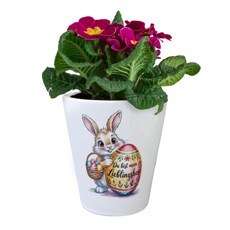 Osterhase Du bist mein Lieblingshase Blumentopf