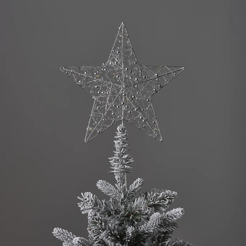 LED-Stern Weihnachtsbaumspitze silber
