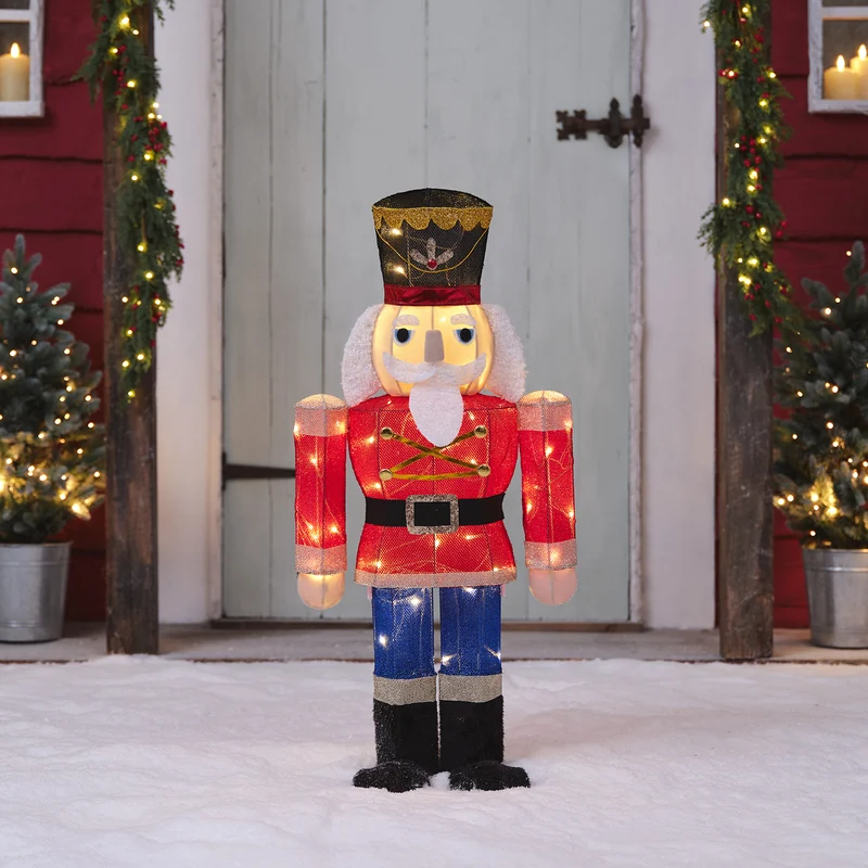 91cm Weihnachtsfigur außen Nussknacker