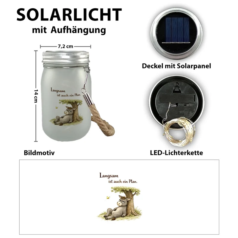 Eddi Esel Unter Baum Solarlicht Langsam ist auch ein Plan