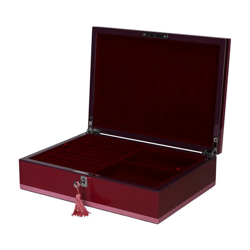 Schmuckbox TANG M in Rosa/Beere mit Schloss 31x8,3x22,5cm
