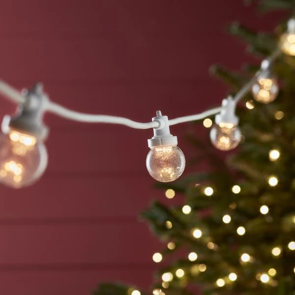 Pro Connect von 85m 170er Party Lichterkette warmweiß transparente Birnen koppelbar weißes Kabel