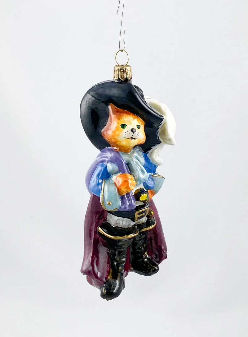 Der gestiefelte Kater mit weissem Federbusch AtlasArt