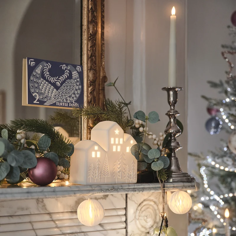 LED-Keramik Weihnachtshaus