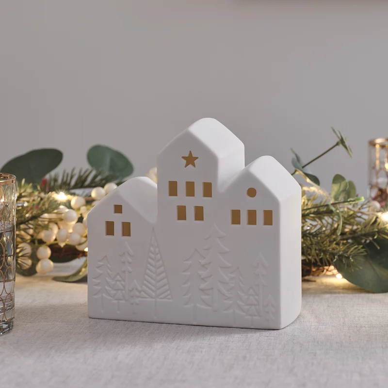 LED-Keramik Weihnachtshaus
