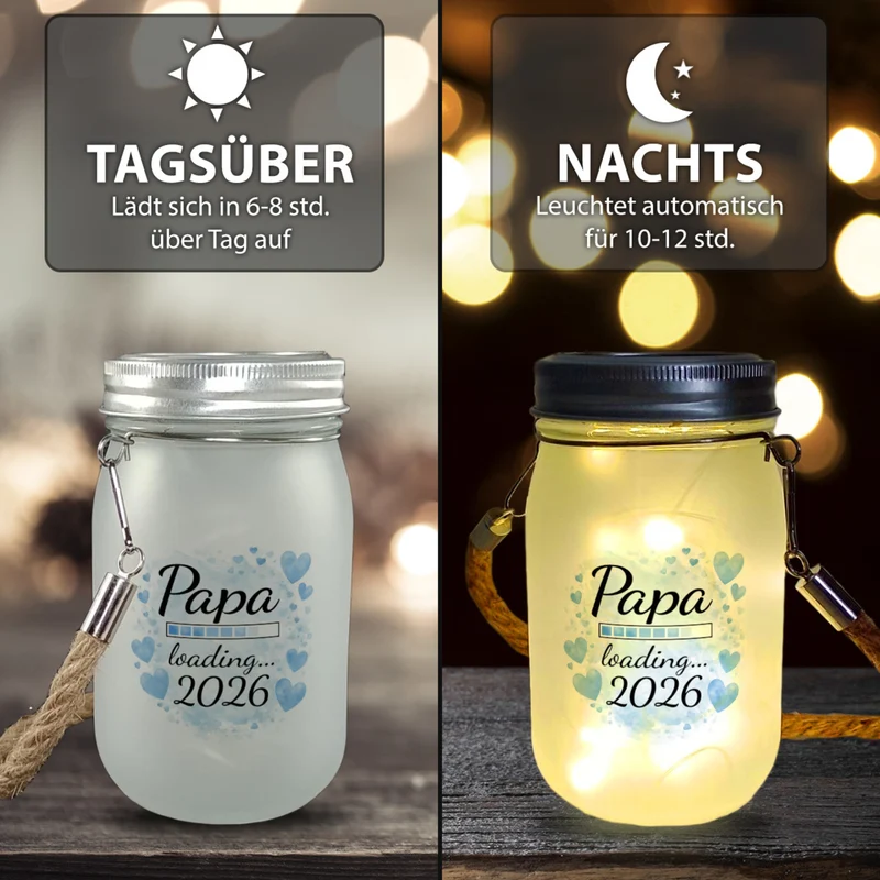 Papa loading... 2026 Solarlicht für werdende Väter