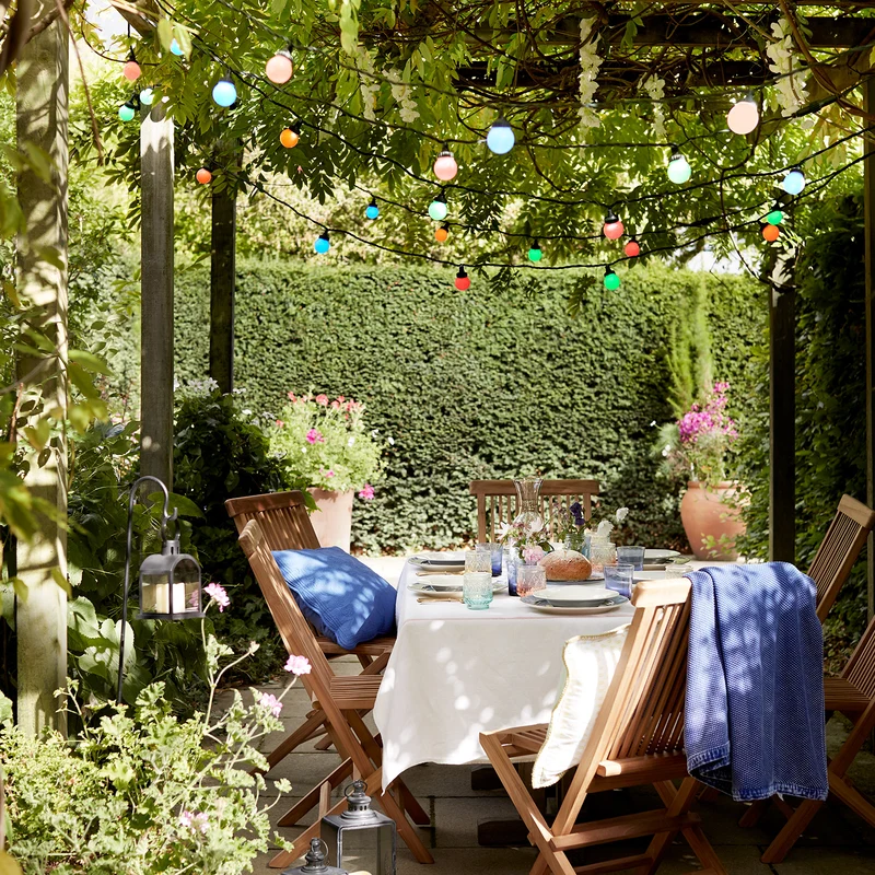 Pro Connect IP67 105m 210er Party Lichterkette bunt koppelbar schwarzes Kabel