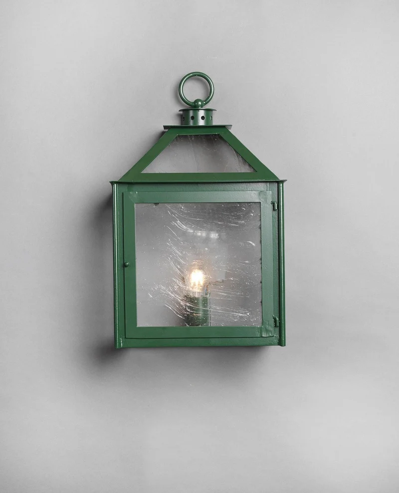 Casa Padrino Luxus Außen Laterne Grün B. 28 x H. 46.5 cm - Handgefertigte Laterne aus Schmiedeeisen - Luxus Kollektion - Edel & Prunkvoll