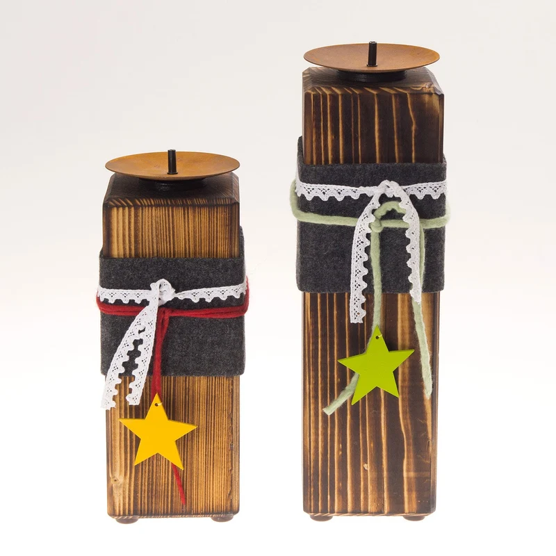 Kerzenständer aus Holz - groß