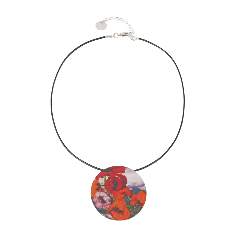 Emil Nolde Collier „Großer Mohn" mit Lederband