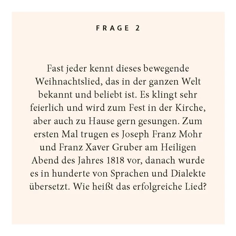 Weihnachten Quiz für Erwachsene