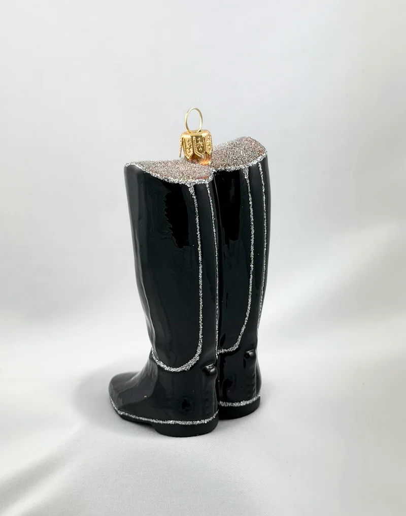 Schwarze englische Reiter-Stiefel