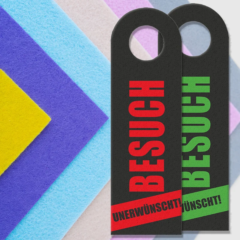Besuch erwünscht, Besuch unerwünscht Türhänger mit Spruch: Besuch erwünscht, Besuch unerwünscht