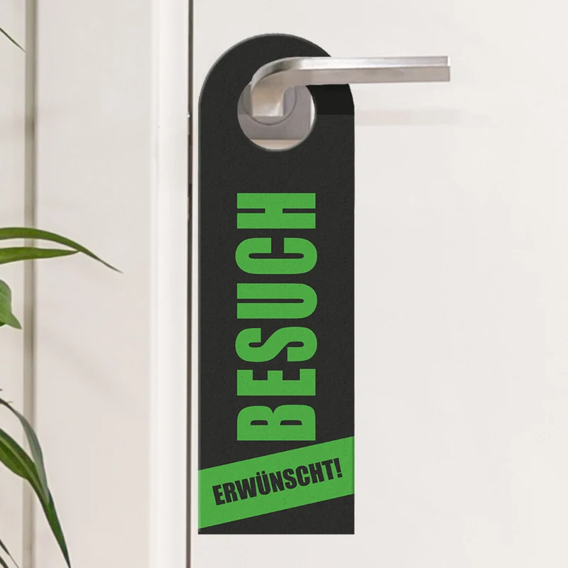 Besuch erwünscht, Besuch unerwünscht Türhänger mit Spruch: Besuch erwünscht, Besuch unerwünscht