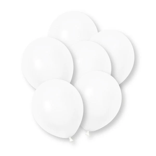 Weiße Latexballons „Basic“, 30 cm, 10 Stück