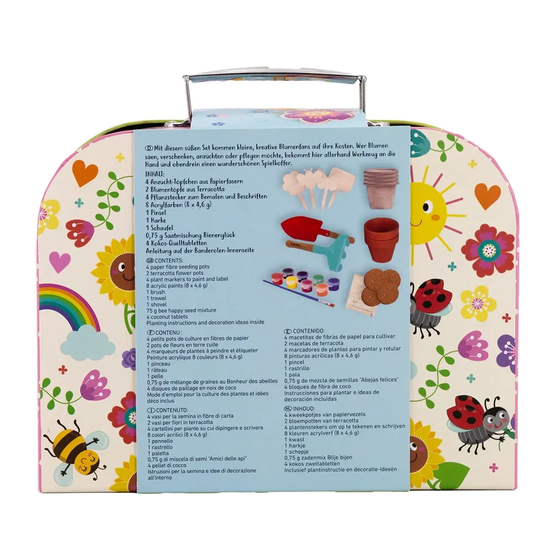 Krabbelkäfer Blumenkoffer-Gartenset für Kinder