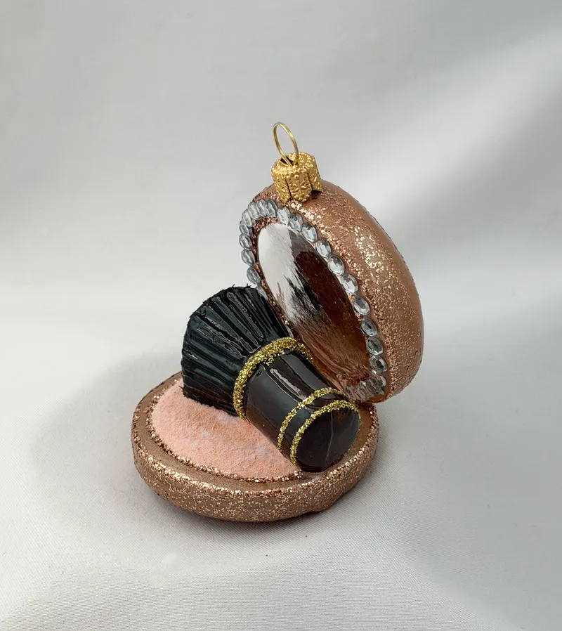 Make-Up Puder Spiegeldose mit Puder-Pinsel