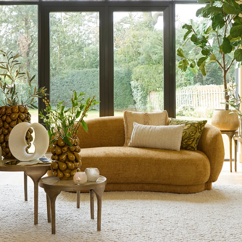 Couch UVITA 191x93x73cm, ockergelb