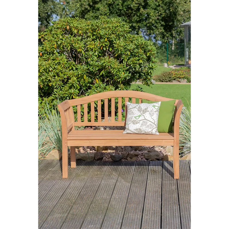 Teak-Gartenbank Wave