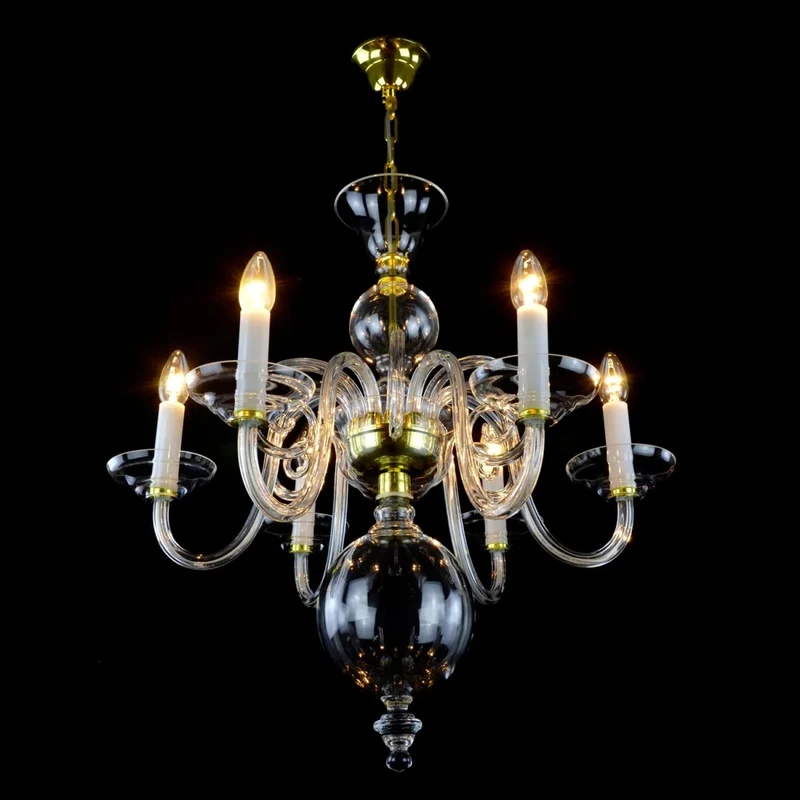 Casa Padrino Luxus Barock Kristall Kronleuchter Gold Ø 60 x H. 60 cm - Prunkvolle Messing Kronleuchter mit böhmischem Kristallglas - Barock Möbel - Edel & Prunkvoll