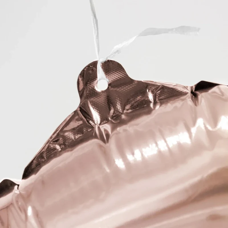 0-Jahre-Zahlenballon in Roségold, leer, 85 cm