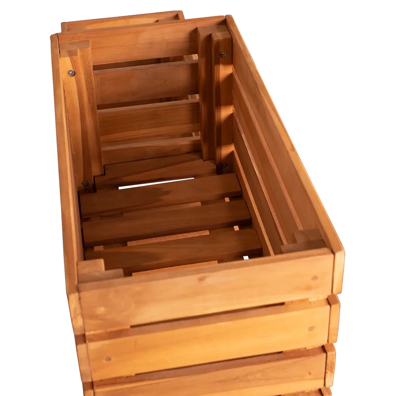 Balkon Hochbeet Dundee – 4-etagig aus Teakholz