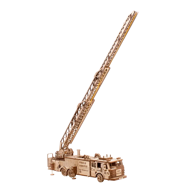 3D-Holzpuzzle Mechanisches Feuerwehrauto