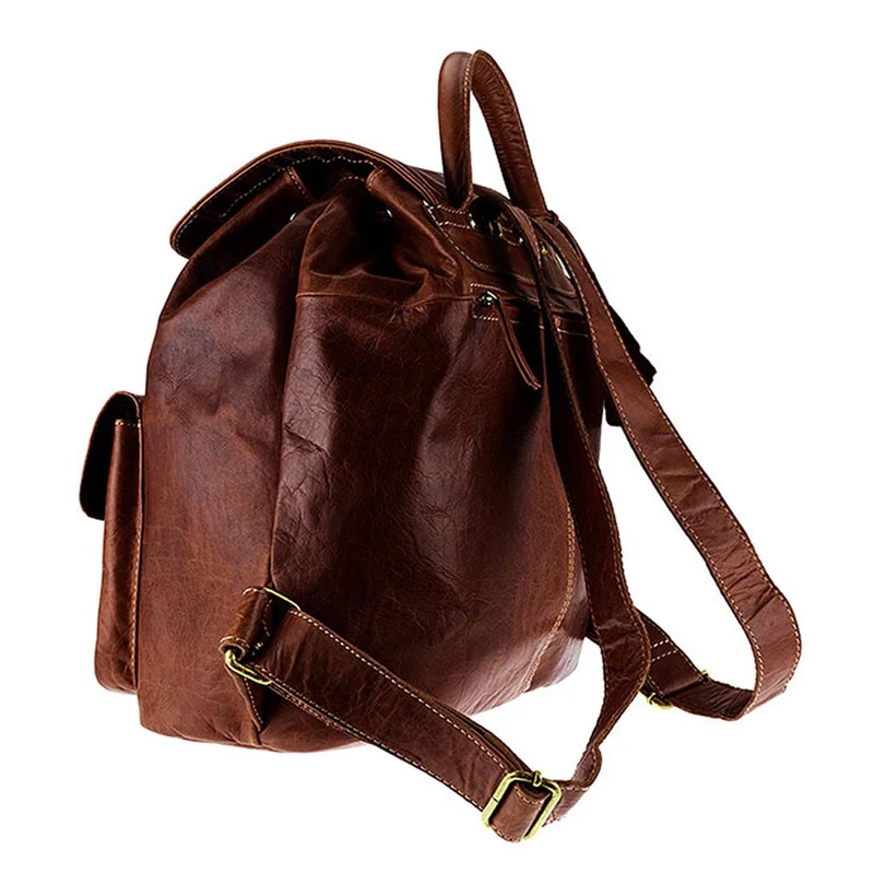 Leder-Rucksack JACOB'S WAY Farbe Brandy