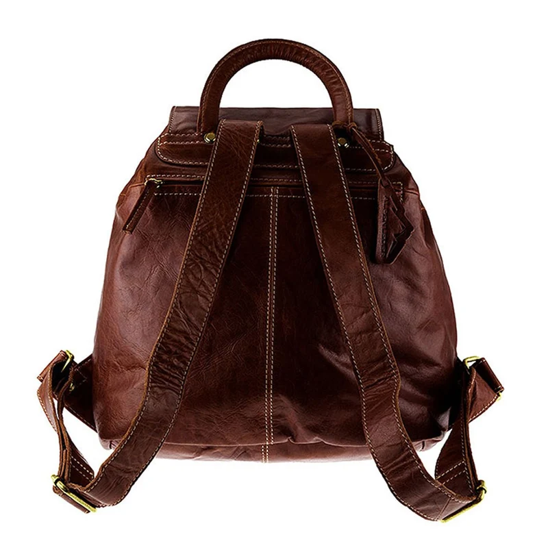 Leder-Rucksack JACOB'S WAY Farbe Brandy