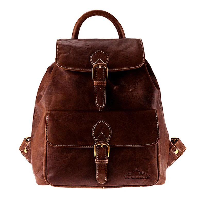 Leder-Rucksack JACOB'S WAY Farbe Brandy
