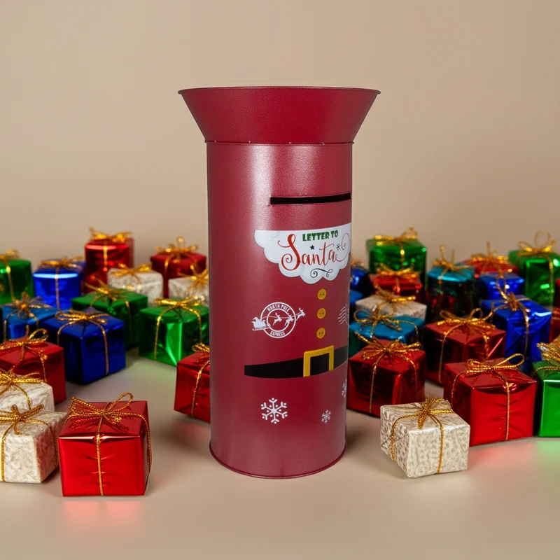 Weihnachtlicher Deko Briefkasten 78cm aus Metall