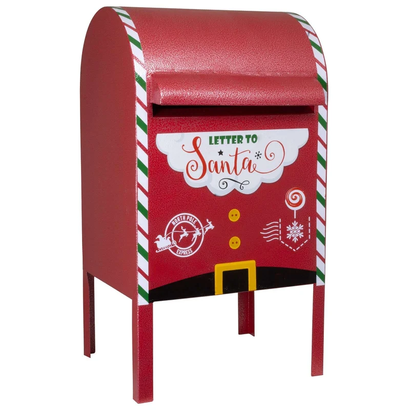 Weihnachtlicher Deko Briefkasten 52cm aus Metall